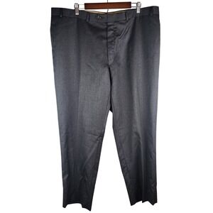 Lauren Ralph Lauren Mens 42x30 Gray Wool Cashmere Blend Dress Pants Flat Front